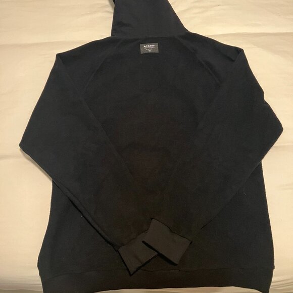 ASRV Hoodie Large Black Pullover Reversed Fleece Gym Snap Embroidered Dsg-0234 - Picture 2 of 3